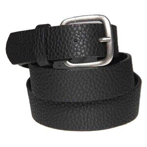 Berskha Vegan Polyurethane Leather Belt Pebbled Black Men's Size 36-38
